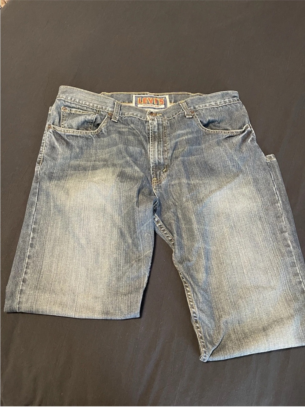 Levi's Men's 527  Low Bootcut Dark Wash Denim Jeans 5-Pocket Blue 38x30